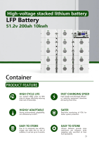 Batterie de stockage d'énergie empilable 10kW 15kWh 30kW 50kW 100kWh LiFePO4 51.2V 200Ah 314Ah avec onduleur Deye et onduleur Solis