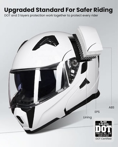 Casco <span class=keywords><strong>modular</strong></span> de motocicleta ILM, visera doble abatible hacia arriba, luz trasera LED, modelo 906L, casco integral para motocicleta - Product Image 2