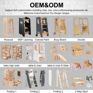 Tour d'apprentissage Montessori en bois, réglable et sécuritaire, convertible en <span class=keywords><strong>tabouret</strong></span> d'aide <span class=keywords><strong>pour</strong></span> la cuisine et le lavage <span class=keywords><strong>pour</strong></span> enfants - Product Image 5