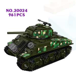 20024 <span class=keywords><strong>M4</strong></span> tanque medio Sherman tanque WW2 <span class=keywords><strong>arma</strong></span> equipo modelo niños niño ensamblar bloques de construcción juguete de plástico Juguetes - Product Image 1