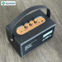 Altavoz Bluetooth Retro 2026, Altavoz Inalámbrico Portátil Vintage con Asa de Cuero, Perillas Mecánicas, Caja de Sonido Estéreo de Alta Fidelidad, OEM/ODM