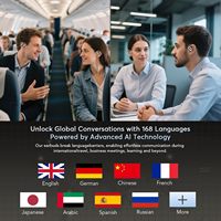 Écouteurs de traduction IA YYK-Q17, 198 langues, conception ouverte 6.1, mode intelligent 4-en-1, traducteur en temps réel à écran tactile