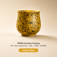 Tasse à thé en grès moucheté personnalisée FENN 150 ml, tasse à café en céramique faite à la main, tasse à café rétro, vente en gros, sans danger pour les aliments
