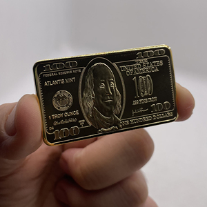 Vente en gros d'artisanat Qualité Fine Gold Silver Iron Coin Lingot d'or lingot avec plaqué épais - Product Image 5