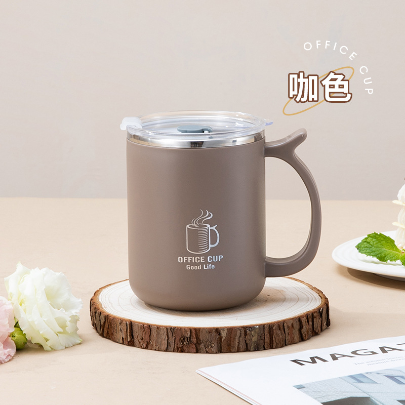 Épaissi 500ml [couvercle transparent] marron