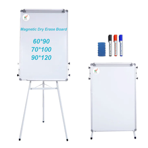 Tableau blanc mobile Cadre personnalisé Tableau blanc magnétique debout Rotation à 360 ° Chevalet sec Tableau d'écriture Tableau à feuilles mobiles - Product Image 1