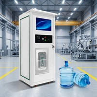 Station de distribution d'eau RO à carte communautaire, distributeur de bouteilles de 3 à 5 gallons en libre-service avec traitement
