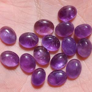 Lote de Cabujones Ovalados de Amatista Natural de 10x12mm, Colección de Cinco Piezas de Piedras Preciosas para Anillos, Colgantes, Pendientes y Diseño de Joyería DIY - Product Image 3
