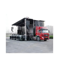Scène mobile hydraulique S455 pour concerts en plein air, scène semi-remorque de 13 m pour festivals de musique et événements en direct