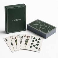 Jeu de cartes à thème énergies renouvelables personnalisé, style allemand, jeu de poker promotionnel, pelliculage mat, boîte à rabat pour événements B2B