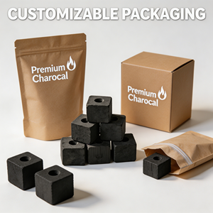 Tablettes de Bakhoor en bambou à combustion longue durée, <span class=keywords><strong>charbon</strong></span> de bois de fruits carbonisé à haute température pour chicha, 22mm-60mm - Product Image 6