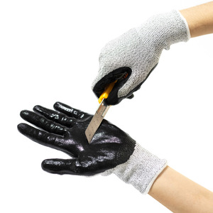ถุงมือทำงาน13นิ้วทำจากโพลีเอสเตอร์เคลือบไนไตรีเรียบ - Product Image 5
