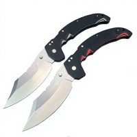Couteau de poche d'extérieur en acier 8Cr13MoV avec manche G10, outil EDC, grand couteau pliant personnalisable pour le camping (OEM)