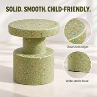 HANYEE 2026 Nouvelle table et chaises Confetti pour enfants, tabouret d'appoint en plastique PE pour salon, maternelle, jardin