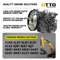 Moteur Complet OTTO pour Pelle Hydraulique Isuzu Modèles 4JG2 4JG1 4JB1 4JJ1 4HK1 6HK1 6BG1 6BD1 6WG1