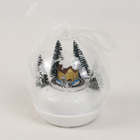 Décorations de Noël de style fantaisie neige flottant musique Boule de Noël boules de verre rotatives pour mariage