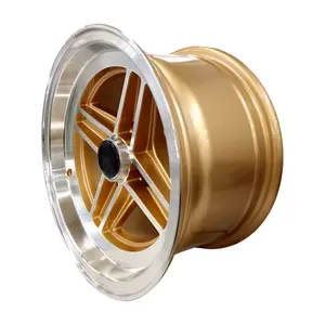 Jy Rood Zwart En Goud 13 Inch Velgen 13X8/9 Aftermarket Velgen Lichtmetalen Velg 13 Inch Pcd 4X98 Auto Wielen