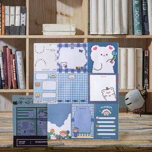 80 Sheet Self-Adhesive Square Sticky Notes Pad Cartoon Mini To-Do-List for Kids Students for Fridge Laptop Book <b>Bookmarks</b> - Product Image 3