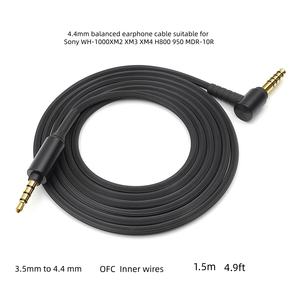 Cable de Audio de Repuesto de 4.4mm a 3.5mm, Cable de Auriculares Balanceado, Compatible con <span class=keywords><strong>Sony</strong></span> WH-1000XM2 XM3 <span class=keywords><strong>XM4</strong></span> H800 950 MDR-10R - Product Image 1