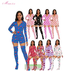 2024Mom Lover Love Pink Heart Valentines Day <strong>Women</strong> Onesie Adult Onesie Pls for <strong>Women</strong> <strong>Onsies</strong> With Matching Socks Adult Onesie - Product Image 1