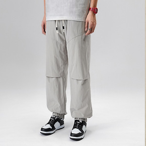 Nuova collezione uomo primavera autunno Casual Cargo <span class=keywords><strong>pantaloni</strong></span> da <span class=keywords><strong>paracadutista</strong></span> a vita media dritta tinta unita traspirante Versatile - Product Image 3