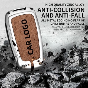 Vente flash - Étui de <span class=keywords><strong>clé</strong></span> de voiture en alliage de zinc et cuir personnalisé et durable pour <span class=keywords><strong>BMW</strong></span> M3 M5 X5 X7 - Housse de protection élégante pour <span class=keywords><strong>clé</strong></span> avec <span class=keywords><strong>porte</strong></span>-clés - Product Image 2