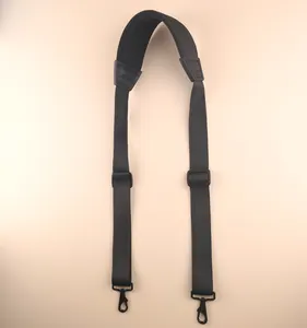 60英寸氯丁橡胶肩带可调节柔软通用替换防滑衬垫金属旋转挂钩，用于笔记本电脑肩包