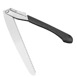 เลื่อยพับได้ 360 มม. ใบมีดเหล็กคาร์บอนสูงแบบขยาย ด้ามจับสีดำ เครื่องมือตัดแต่งกิ่งในสวน ใช้งานกลางแจ้ง - Product Image 2