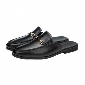 Nuevos Mules de Cuero Genuino con Soporte de Arco Sólido para Hombre, Diseño de Moda, Punta Puntiaguda, Mocasines Formales Sin Cordones 38-47 - Product Image 2