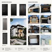 Poignée longue de sécurité noire pour panneau latéral en verre de porte d'entrée extérieure, pour villa et maison