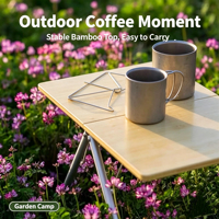 Table pliante portable en aluminium durable, compacte, gain de place, légère, mobilier d'extérieur pour le camping, le pique-nique, le jardin, la terrasse, la plage