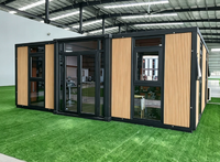 Rumah Kontainer Bongkar Pasang Baja Ringan 20ft, Rumah Mungil Prefab Modular, Siap Huni, Untuk Sewa Hotel
