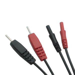 Produk baru disesuaikan 2.0 elektroda ke SR ke 2.0 konektor Wanita kabel ECG 4 kabel Tens timbal untuk terapi elektroda - Product Image 2