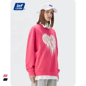 Bán Buôn Tùy Chỉnh Áo Nỉ Cho Nam Giới Đồ Họa In Quá Khổ Couple Crewneck Áo Nỉ