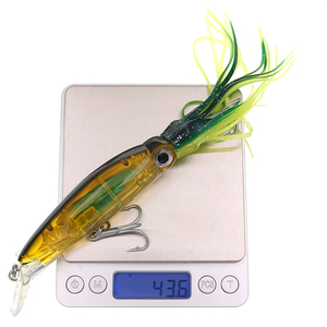 Vente en gros de leurres souples artificiels pour la pêche au calamar et au poulpe, 14 cm, 40 g, réalistes, pour eau salée, avec hameçon triple, pour la pêche à la traîne et au jigging - Product Image 4