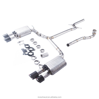 Système d'échappement haute performance avec silencieux avant, intermédiaire et arrière en SUS304 pour AUDI A4 A5 1.8T 2.0T B8 (2008-2016)