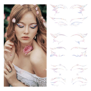 <span class=keywords><strong>Tatuaggi</strong></span> Temporanei Impermeabili Glitterati a Forma di Farfalla per Viso e Occhi, Adesivi per Trucco Effetto Faccine di Fata di Shinein - Product Image 4