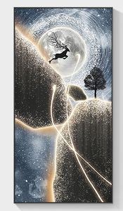 Moderne Simple Or Cristal Porcelaine Image Électrique Porte Bloqueur Mètre Boîte <span class=keywords><strong>Art</strong></span> Mural avec Bouche D'incendie Peinture Décorative - Product Image 3