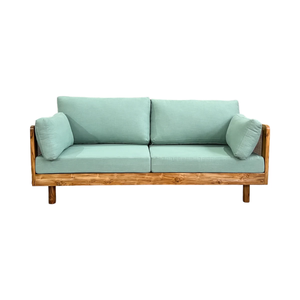 Sofá de ratán premium de 3 plazas con diseño tejido duradero, cojines cómodos, perfecto para espacios interiores y exteriores. - Product Image 4