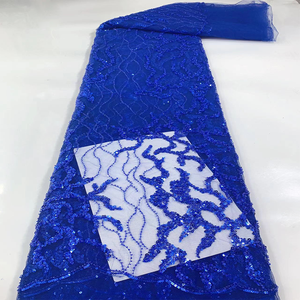 Vải Đám Cưới Thời Trang Đính Kim Sa Pha Lê Tinh Tế Đính Cườm Lưới Vải Tuyn Váy Biểu Diễn Vải Ren - Product Image 6