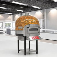 100% pierre rotative électrique à base de 6x30 cm capacité économie d'énergie facile à nettoyer four à pizza à température réglable longue durée