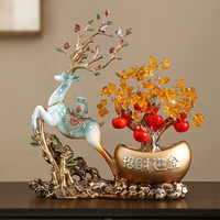 Arbre de fortune, vache à lait, argent chanceux, ornement de lingot de trésor, entrée de bureau, décoration de cave à vin de salon,