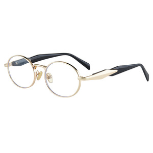 Gafas de Metal con Montura Completa Ovalada, Lentes Transparentes Plateadas, Gafas Ópticas para Mujer - Product Image 5