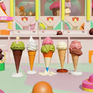 Artificial Handmade Creative Small Ice Cream Customized <b>Lolly</b> Decoration Fiberglass Sculptures <b>Christmas</b> Animal Theme for Sale - Product Image 3
