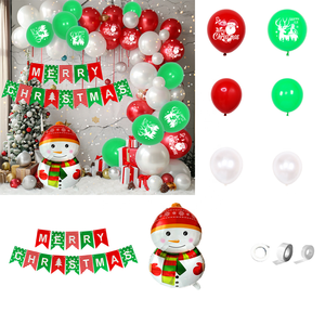 Feliz Navidad Banner Navidad látex globo guirnalda arco Kit para decoración de fiesta de Navidad - Product Image 5