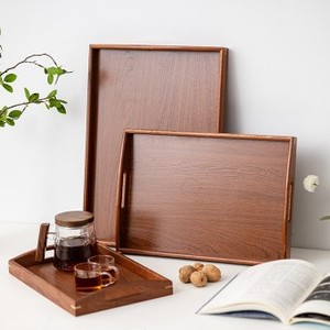 Plats de Service en <span class=keywords><strong>Bois</strong></span> de Noyer Noir, Plateaux à Apéritif et Assiettes en <span class=keywords><strong>Bois</strong></span> avec Poignée pour Aliments et Fruits - Product Image 6