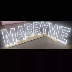 Lumière néon LED personnalisable pour les propositions de mariage, les anniversaires (10e anniversaire), et l'illumination de lettres et de chiffres « 520-Amour » - Product Image 6
