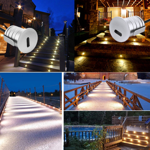 <span class=keywords><strong>Spot</strong></span> lumineux LED encastrable pour le <span class=keywords><strong>sol</strong></span>, imperméable, éclairage d'extérieur, idéal pour une <span class=keywords><strong>terrasse</strong></span>, des escaliers, une marche, ou un plancher, 1W, 12/24V, IP67, 1 unité - Product Image 4
