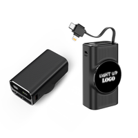 Câble de charge rapide 22.5W PD 10000mAh LED Display Powerbank Chargeur de batterie portable Petit module de batterie externe pour appareils mobiles