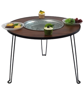 Poêle à frire multifonctionnelle réglable en MDF de qualité alimentaire avec impression personnalisée, antiadhésive, 1L max, pour pique-nique, camping, barbecue, ustensile de cuisson au gaz - Product Image 1